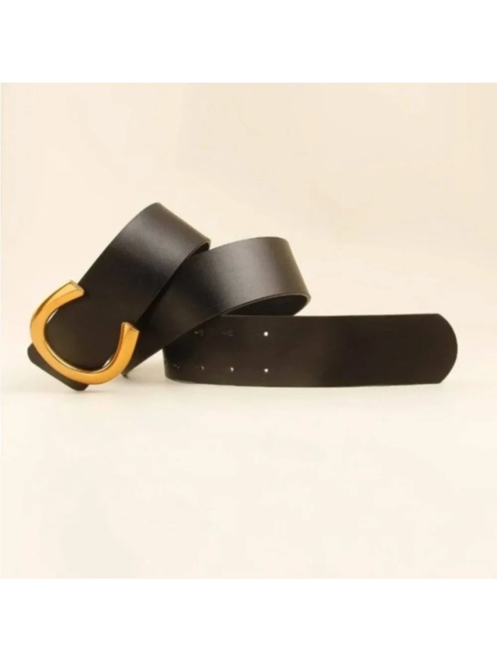 NWT Vici Horseshoe Wide Gold Buckle Belt